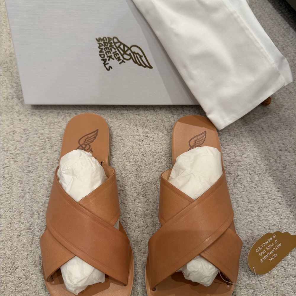 Ancient Greek Thais Sandals Women's Natural Cross Strap Sandals